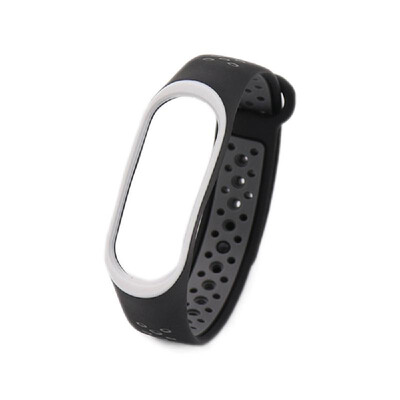 

Replacement Wrist Strap for Xiao-Mi Band 34 Universal Silicone Duotone Wrist Straps BlueWhite
