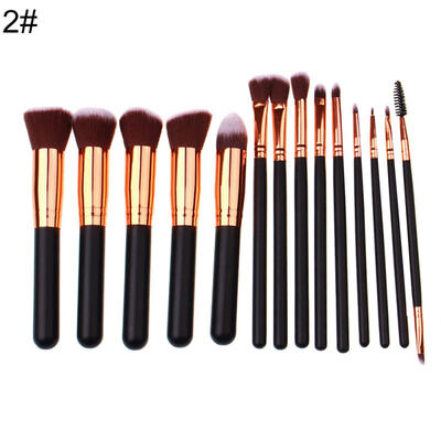 

14Pcs Dual Color Foundation Concealer Eyeshadow Face Eye Makeup Brushes Set