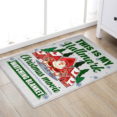 

Gobestart Christmas Carpet Kitchen Doorway Bathroom Floor Carpet Floor Mat Print 50x80cm