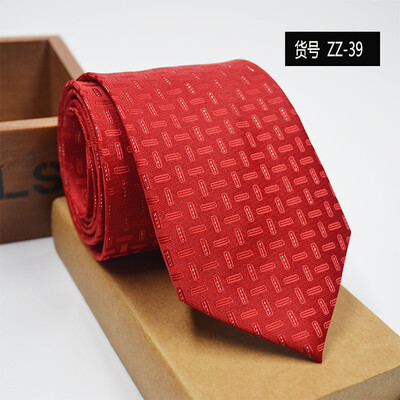

New spot tie business dress mens tie polyester yarn arrow type 8CM business tie wholesale
