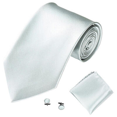 

Mens Fashion Solid Color Suits Ties Necktie Cufflinks Hanky Set Tuxedo Suit
