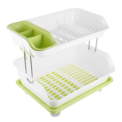 

Double Layer Kitchen Dishes Draining Rack