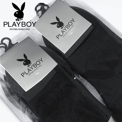 

Playboy mens silk stockings business mens socks 1474-4 double boxed dark gray 2 light gray 2 code