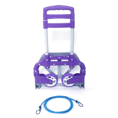

Ktaxon Folding Trolley Luggage Dolly Cart Height Adjustable Aluminum Collapsible Hand Cart with PU Rubber Wheels Multi-color