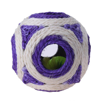 

Pet Kitty Cat Sisal Hollowed Ball Scratching Interactive Playing Toys Gift