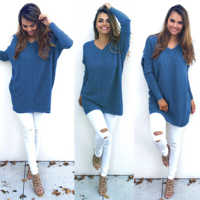 

〖Follure〗Womens Sexy Casual Long Sleeve Jumper Sweaters Coat Blouse BUL