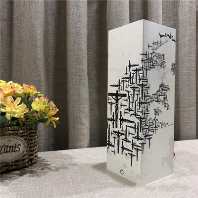 

Gobestart Bedside Lamp Night Light Warm White Bulb Dimmable Gift Wood Table lampdecorative