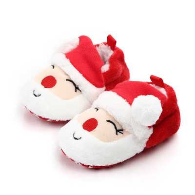 

2019 Brand Toddler Newborn Baby Crawling Shoes Boy Girl Lamb Slippers Prewalker Trainers Fur Winter First Walker Christmas
