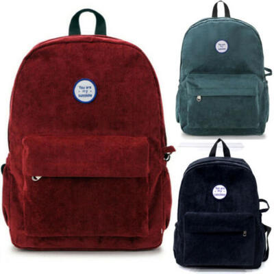 

Women School Backpack Laptop Bag Girl Mochila Satchel Velvet Casual Satchel Bags