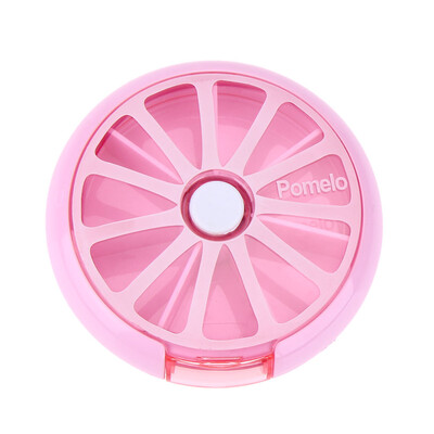 

7 Sub Grid Round Fruit Shape Weekly Health Care Medicine Pill Box Organizer