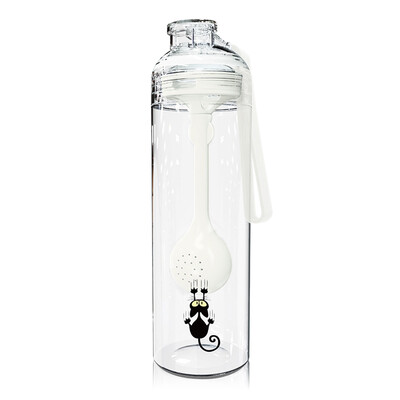 

Portable Sports Drinking Water Bottle with Multi-function Spoon for Kids Adults