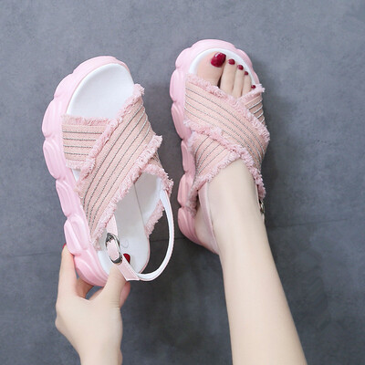 

Thick-soled muffin&womens sandals low uppers casual shoes handsome personality casual sandals high waterproof table wome