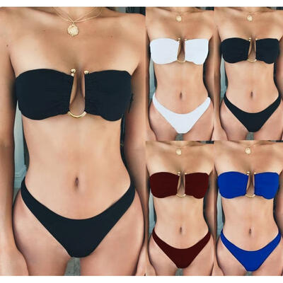 

Sexy Women Seamless Strapless Multiway Bra Bikini Set Swimsuit Swimsuit Underwear