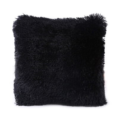 

Super Soft Throw Pillow Covers Pillowcases Plush Faux Fur Cushion Case Home Decorative Pillowcase 17x17inch White