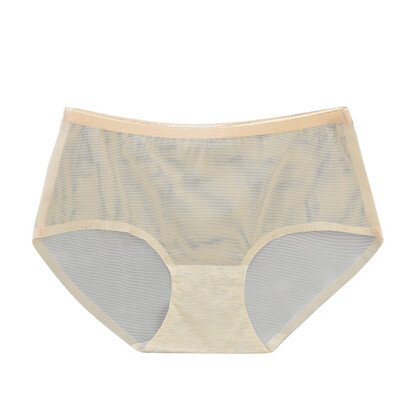 

Toponeto Women Fashion New Pure Color Mesh Transparent Waist Lace Seamless Hip Underpant