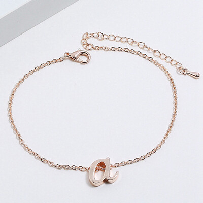 

Initial Bracelet Cursive Letter Bracelet Personalized Jewelry Bridesmaid Funny
