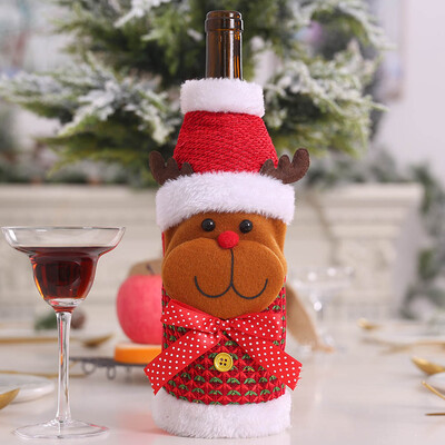 

ChristmasSet wine bottle bagging decoration home party Santa Claus Christmas