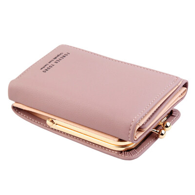 

Fashion Women Faux Leather Trifold Short Wallet Cash Card Holder Coin Purse