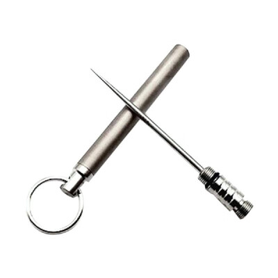 

Titanium Alloy Toothpick Set Teethpick Holder with Key Ring Design Portable Mini Size for Indoor Outdoor Use