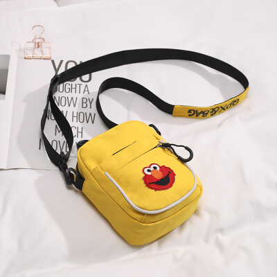 

Canvas bag lady summer ins jump Di cartoon small square bag leisure single shoulder slanting bag