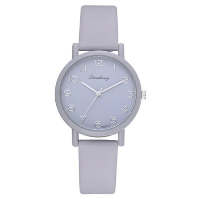 

Simple Jelly Multicolor Leather Casual Sport Quartz Watches Men Women Pure Hand Clock Simple Minimalist Wrist Watches &Ff