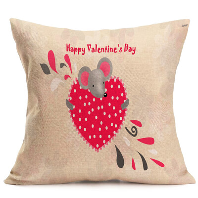 

Siaonvr Lovers Painting Linen Cushion Cover Throw Waist Pillow Case Sofa Home Decor A