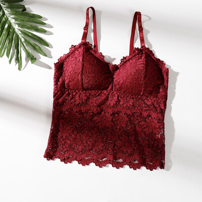 

〖Follure〗Women Sexy Bra Top Solid Vest Lace Seamless Breathable Push Up Top Underwear