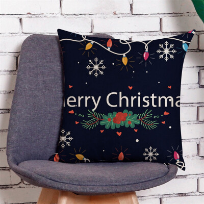 

Siaonvr Home Decor Cushion Cover Merry Christmas Pillowcase Sofa Throw Pillow Covers