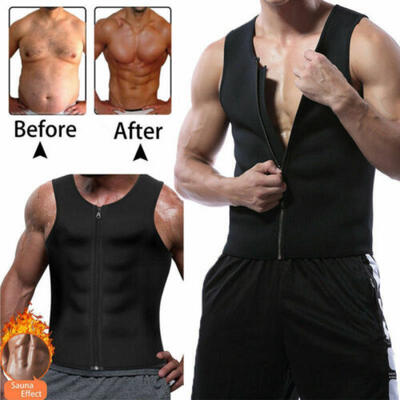 

Men Neoprene Sauna Thermo Sweat Body Shaper Waist Trainer Gym Slim Corset Vest