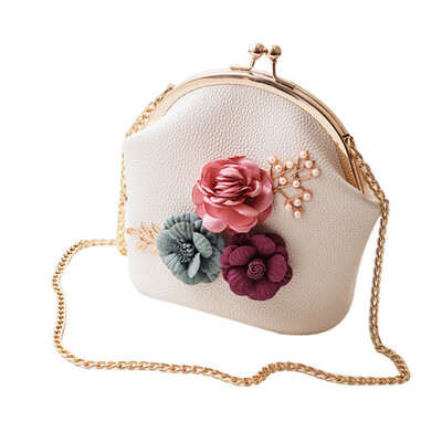 

Tailored Women Fashion Handbag Shoulder Stereo Flowers Bag Small Tote Ladies Purse
