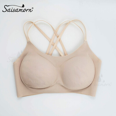 

Sai Sai dream saisamorn Heavenly natural latex underwear sports bra set no steel ring bra lace female color