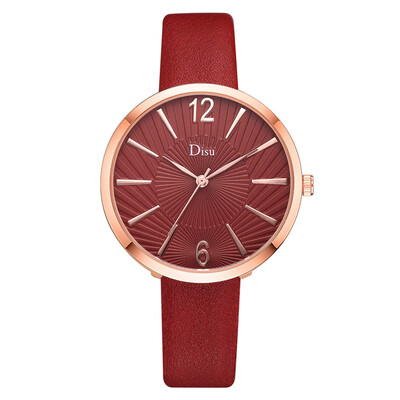 

RM Luxury Fashion Lady Leather Belt Watch Sun Texture Analog Quartz Watch