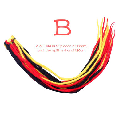 

Gobestart A New Fashion Lady Nepalese Wool Reins Featuring Colorful Wigs Viscera Wig 60CM