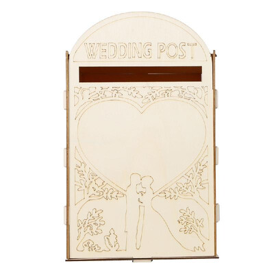 

Wooden Decoration Romantic Wedding Bird Lovers Mailbox With A Key