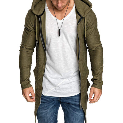 

Mens Plain Long Sleeve Zipper Jacket Coat Sweatshirt Hoodies Casual Top Outwear