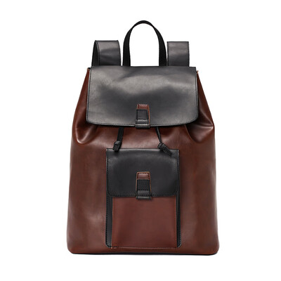 

Crazy horse skin mens bag double shoulder bag travel leisure sports student schoolbag fashion retro literature&art male bag