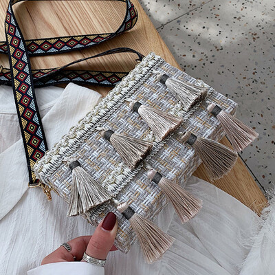 

North bag fashion Korean womens bag 2019 autumn new foreign style French minority Joker woven chain Messenger bag