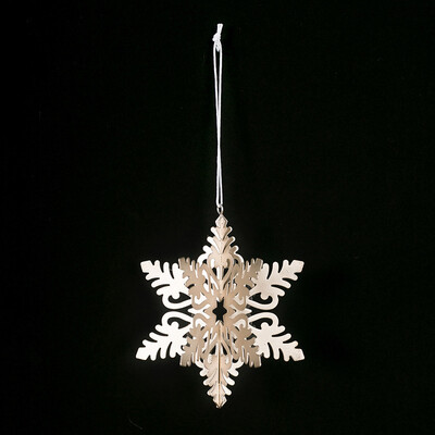 

Siaonvr Wrought Iron Cutout Three-dimensional Snowflake Pendant Christmas Tree Decor