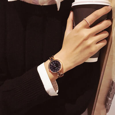 

Steel Band Bracelet Watch female student Korean version simple&exquisite retro circular temperament chain quartz watch female