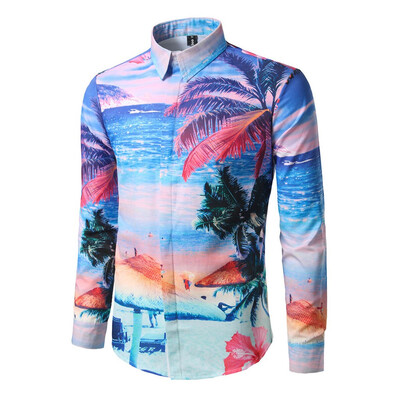 

Tailored Mens Casual Button Turn-Down Collar Slim Fit Long Sleeve Top Shirt Blouse
