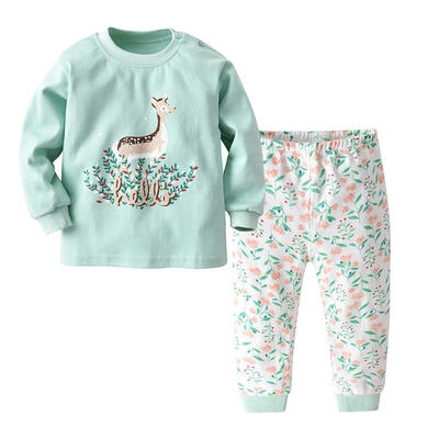 

Spring Autumn Baby Kids Boy Clothes Set Children Cartoon Deer T-shirtPants