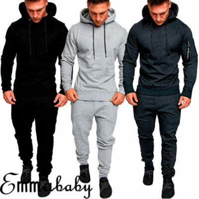 

Mens Plain Regular jogging suit Full Tracksuit Sweat Shirt Bottoms Top Fleece