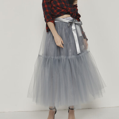 

Roseonmyhand Women Mesh Tulle Tutu Skirt Bridesmaid Princess Skirt Bubble Splice Skirt
