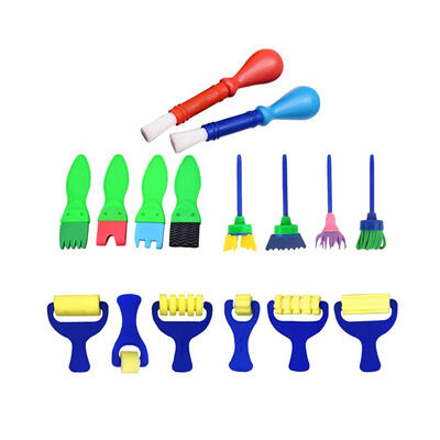 

16pcsset Drawing Sponge Brush Kids DIY Flower Art Graffiti Painting Tool