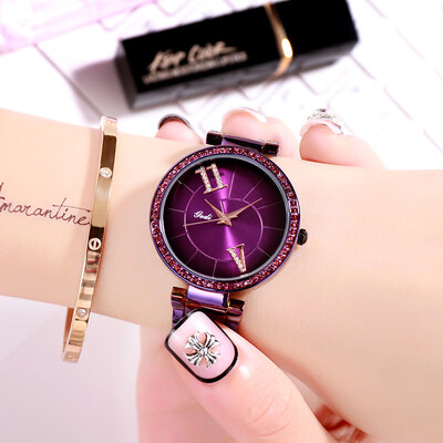 

Watch girl waterproof steel belt ladies watch trend simple Korean womens watch