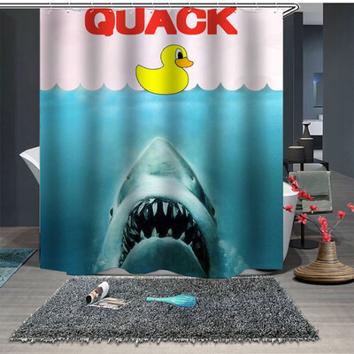 

Gobestart Popular Waterproof Shower Curtain With 12 Hooks Printed Bathroom 180x180cm