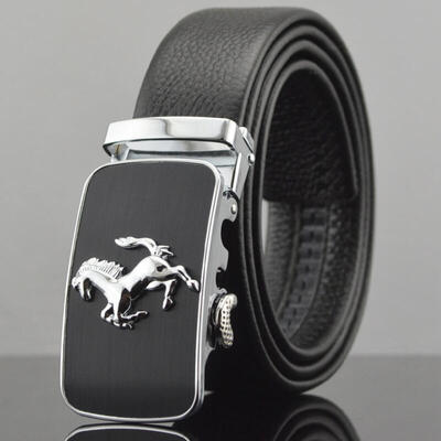 

new Cowhide Genuine Leather Belts For Men Luxury Automatic Buckle Black Cinturones Hombre designer belts mens high quality belt