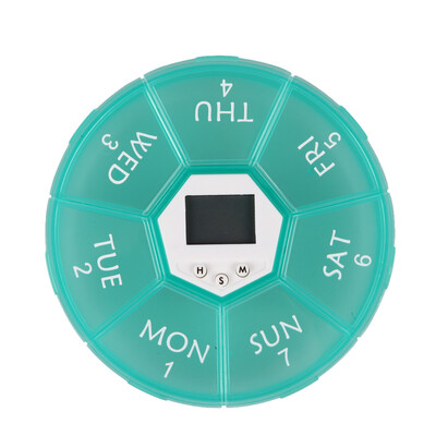 

Round 7 Days Pill Box Medicine Tablet Storage Dispenser Holder Pop Up