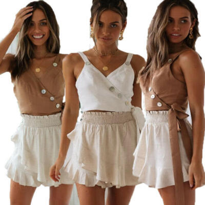 

Women Casual Silk Satin Camisole Plain Strappy Vest Top Sleeveless Blouse Tank