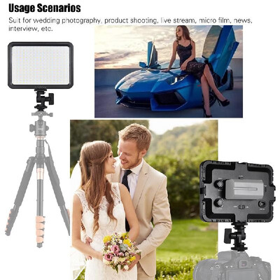 

Andoer LED204 LED Video Light Fill Light with 204pcs Lamp Beads Stepless Dimming 3300K-5600K Bi-Color Temperature CRI90 for Weddin